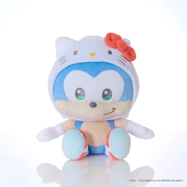 【2025年11月上旬発売】SONIC ＆ FRIENDS Sanrio characters ぬいぐるみM ソニック × ハローキティ